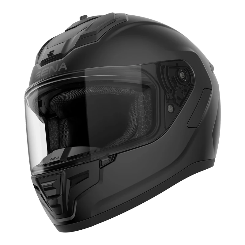 Sena Phantom Unplugged Premium Full-Face Motorcycle Helmet with Fiberglass Composite Shell, Communications-ready (Matte Black, L)