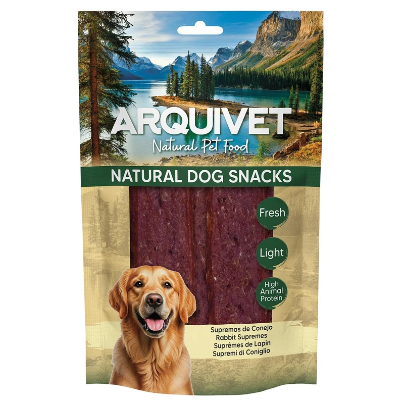Dog Snacks (Pack of 12) - Rabbit Supremes 100gr, Natural Dog Snacks - Arquivet
