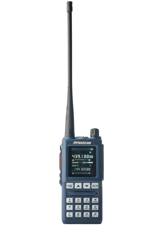 VHF/UHF radio station Dynascan UV-101 dual band, 640 channels, VOX, Scan, FM Radio, Li-Ion 1800 mAh