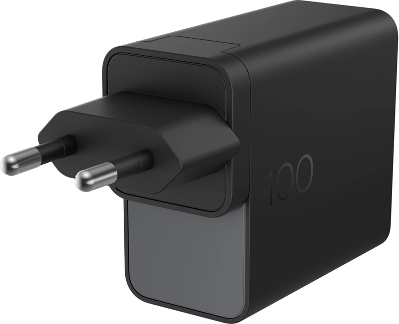 HP 100W GaN Wall Charger (CS9V8AA) — USB-C Power Delivery Laptop Charger, 2x USB-C + 1x USB-A