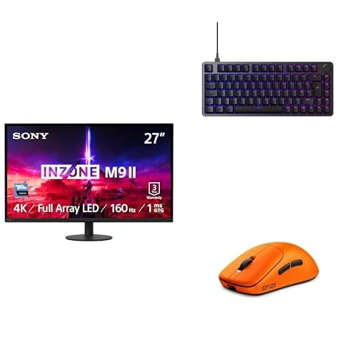 Sony INZONE M9II 27" 4K Ultra HD PC Gaming Monitor, Schwarz + INZONE Keyboard (UK) & Fnatic Gaming-Mouse