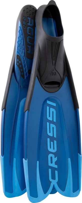 CRESSI since 1946 - Agua Pro - Full Foot Fins Ideal Pocket Snorkeling Freediving Swimming and Scuba Diving Thanks to Their Sturdy and Reliable Construction - Blue - UK 3/4