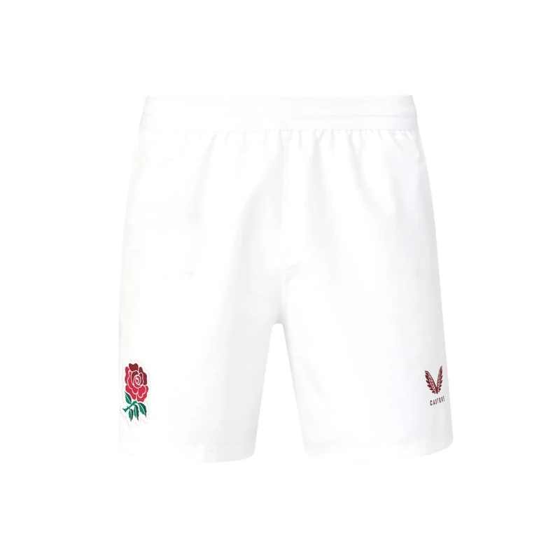 Castore England Rugby Men's Home Replica Short, White, XS