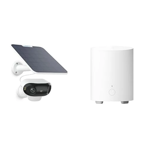 Reolink Argus 4 Pro 4K Solar Camera + Home Hub Mini | 180° Blindspot-Free Outdoor Security Camera with ColorX Night Vision, Wi-Fi 6, AI Detection and Local Storage