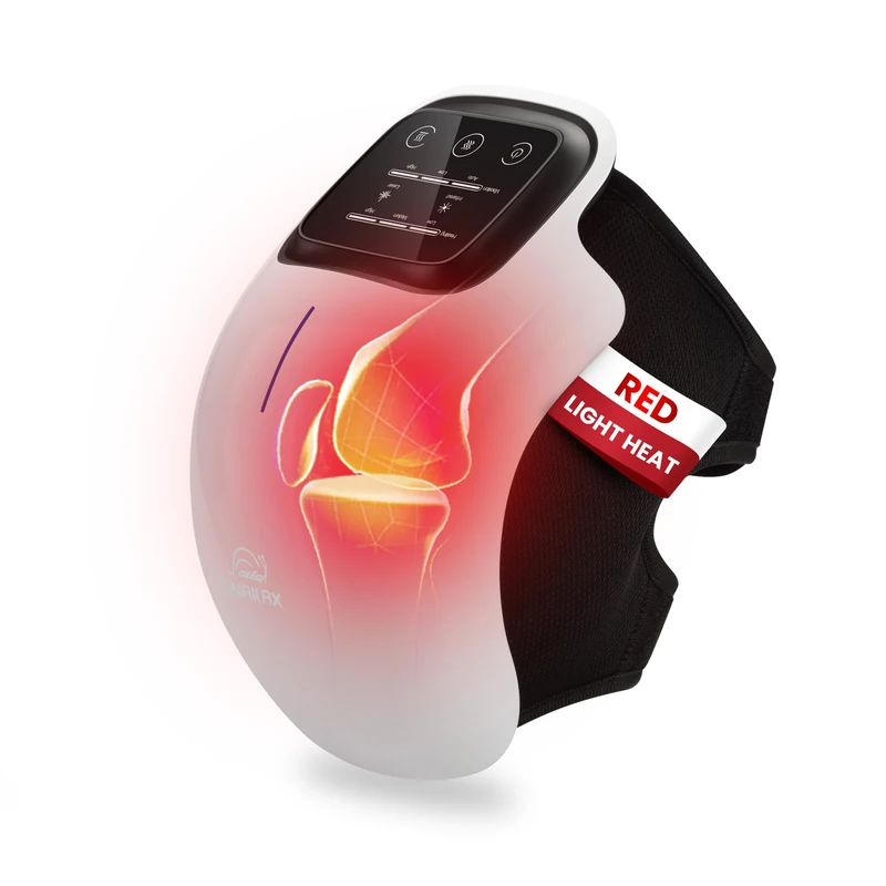 Snailax Heated Knee Massager, Cordless Vibration Knee Brace Support Wrap