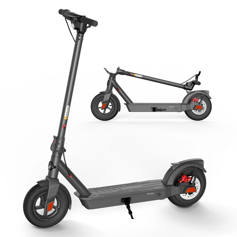 Electric Scooter Adult, 500W Peak Motor, 32km Long Range, 10” Solid and Pneumatic tire,3 Speed Mode, Foldable Electric Scooter,36V 7.8Ah Electric Scooter for Adults,Smart LCD Display