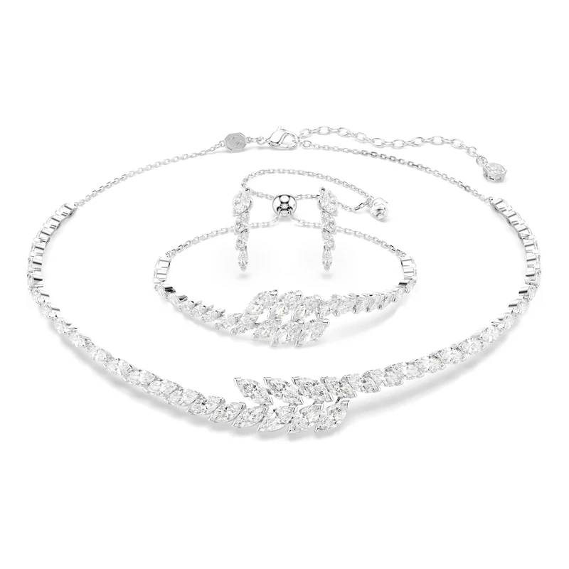 Swarovski Mesmera Set, Set (3), Marquise Cut, White, Rhodium Plated