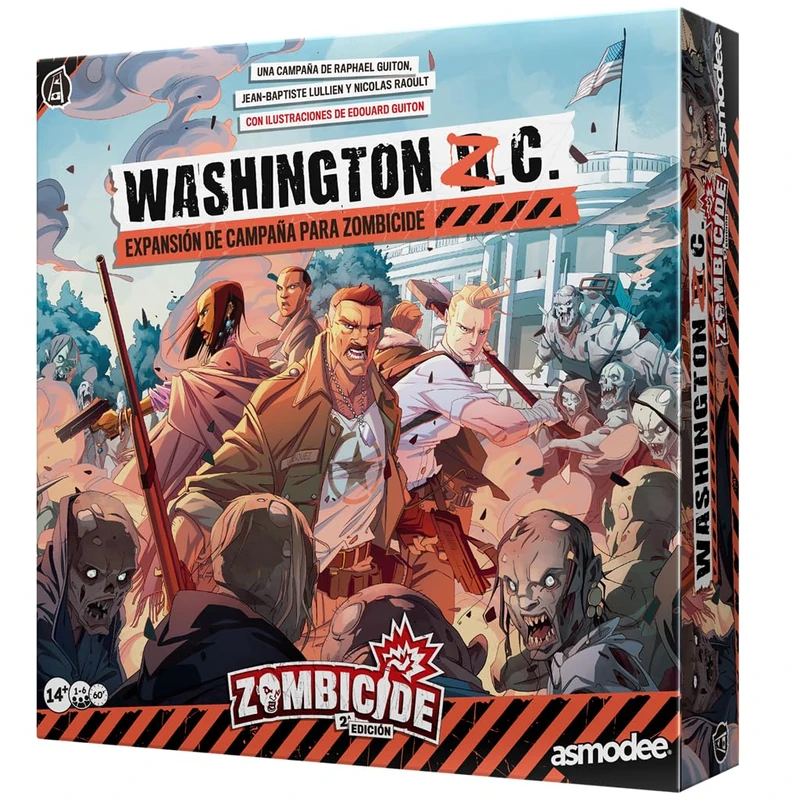 Asmodee Zombicide 2nd Edition: Washington Z.C., White House Campaign Expansion with 10 Missions, 6 New Survivors, Ages 14, From 1 to 6 Players, 60 Minutes, Spanish - Image 1