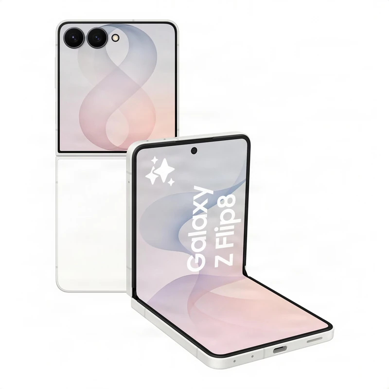 Samsung Galaxy Z Flip8 AI Smartphone, 256 GB Storage, Cream