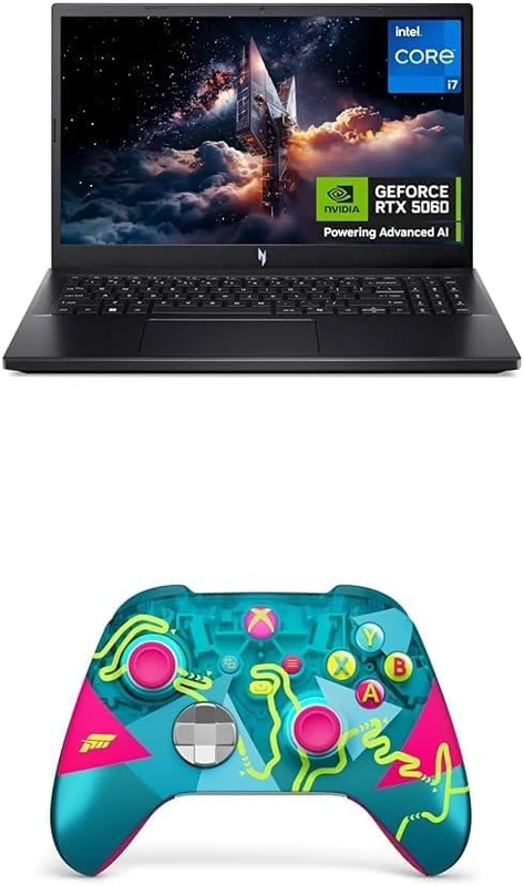 Acer Nitro V15 ANV15-52 Gaming Laptop [Intel Core i7-13620H 16GB RAM 512GB SSD NVIDIA GeForce RTX 5050 15.6" Full HD 165Hz Windows 11 Black] + Xbox Wireless Controller Forza Horizon 6 Limited Edition - Image 1