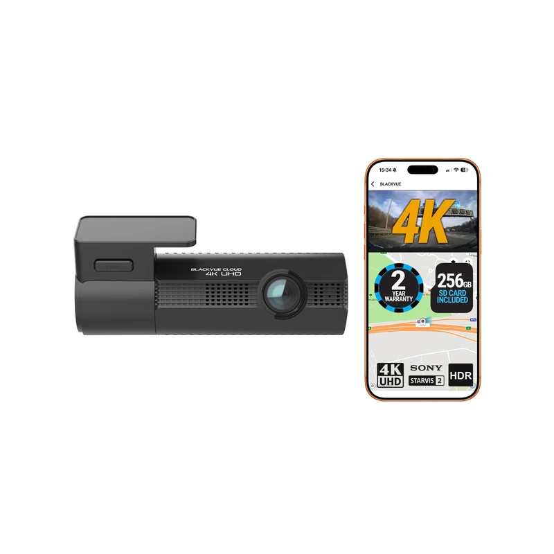 BlackVue Elite 10 1CH 256GB Dash Cam - UK Edition - 4K Front Dashcam, Sony STARVIS 2, HDR, Wi-Fi, GPS, Night Vision, Power-Saving Parking Mode, 4G LTE Ready, App Control, Cloud Features