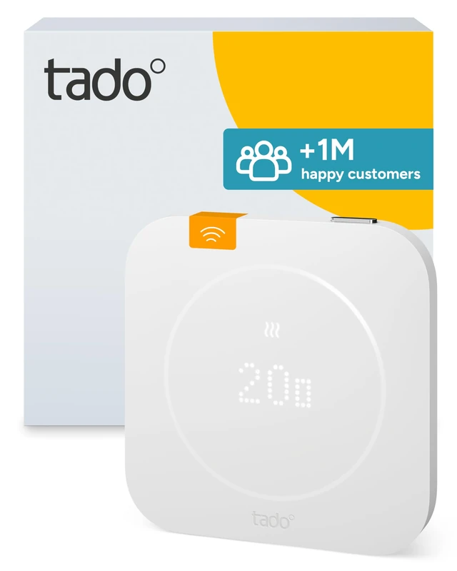 "tado° Wireless Temperature Sensor X (2nd gen), Add-on for Smart Radiator Thermostats X, Save Energy, USB-C Rechargeable, Easy DIY Installation"