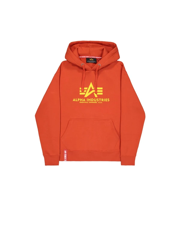 Alpha Industries Men's Basic BL Hoodie, Iron Red, 3XL