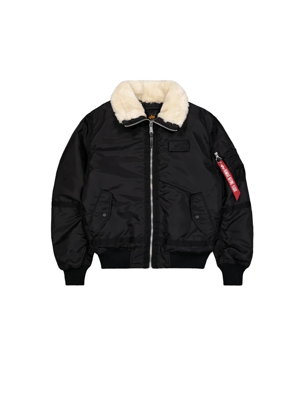 Alpha Industries Men's B-15 III TT Two Tone Bomber Jacket, Black/Beige, XXL