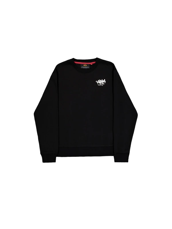 Alpha Industries Men's Alpha Signature Sweatshirt, Black, S