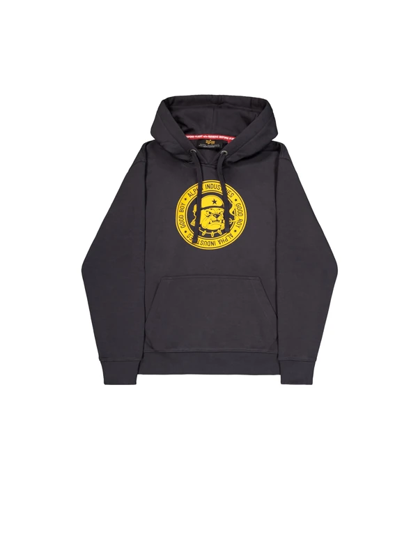 Alpha Industries Men's Bulldog Hoodie, Iron Grey, S - Image 1