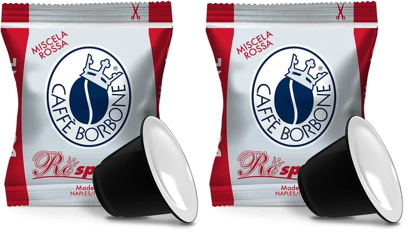 Caffè Borbone Coffee Respresso, Red Blend - 100 Capsules - Compatible with Nespresso®* Home Machines (Pack of 2)
