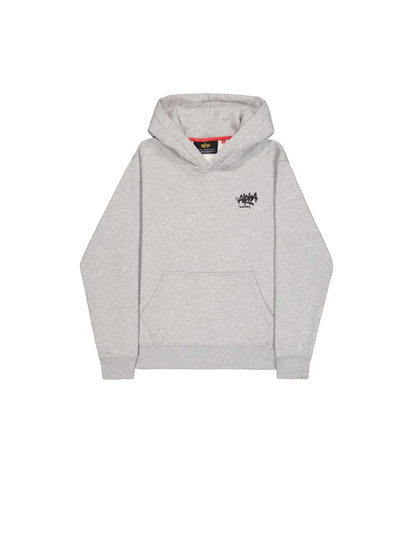Alpha Industries Men's Alpha Signature Hoodie, Grey Heather, XXL