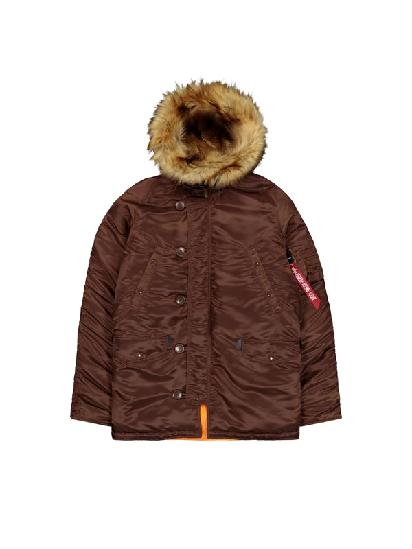 Alpha Industries Men's N-3B VF 59 Vintage Fit Winter Jacket, Powder Brown, XXL