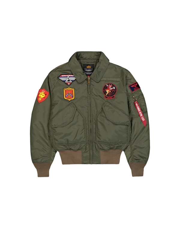 Alpha Industries Men's CWU-45/P Devils Brigade Bomber Jacket, Dark Olive, M
