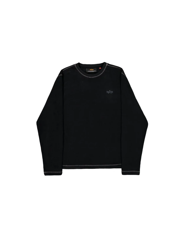 Alpha Industries Men's Polar Fleece Longsleeve Shirt, Black, L