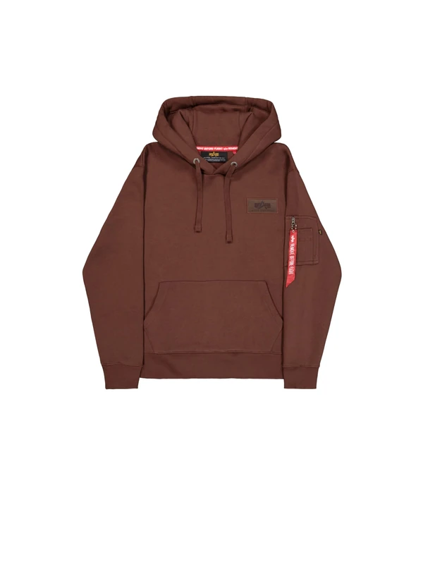 Alpha Industries Men's Backprint Hoodie, Powder Brown, XXL