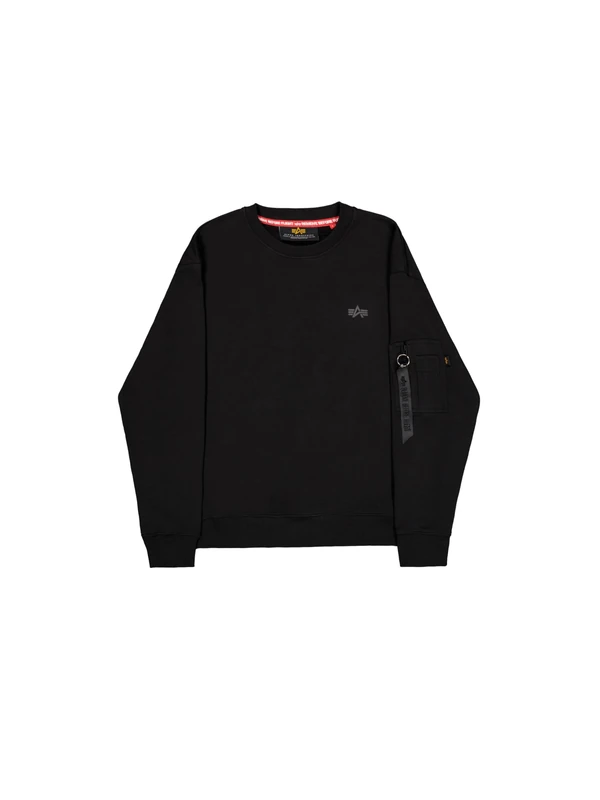 Alpha Industries Men's DTM ML Sweatshirt, Black, M