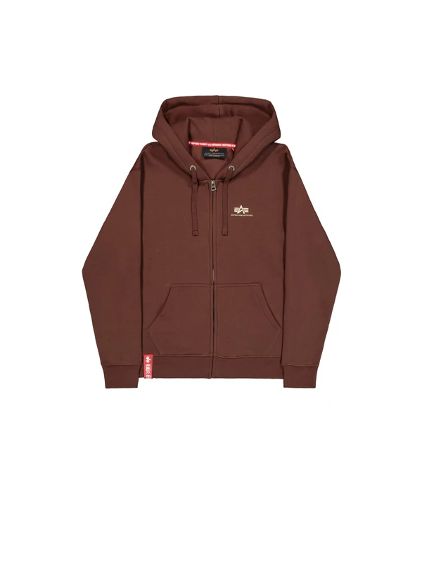 Alpha Industries Men's Basic Zip SL Hoodie Jacket, Powder Brown, XL