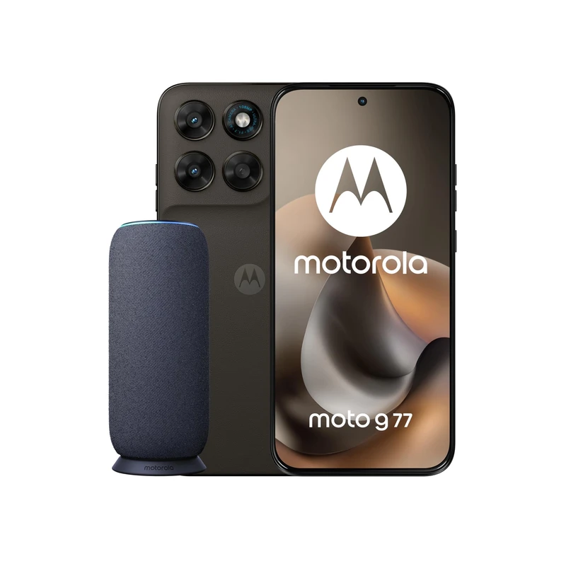 Moto g77 PANTONE Black Olive 6.78" fhd+ amoled display 108mp sony lytia camera 5200mah battery turbopower 30 dimensity 6400 with Co2 offset with moto sound flow