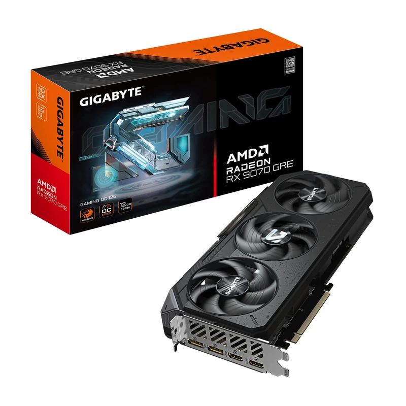 Gigabyte Radeon RX 9070 GRE GAMING OC 12G Graphics Card - 12GB GDDR6, 192bit, PCI-E 5.0, 2920 MHz Core Clock, 2 x DisplayPort, 2 x HDMI, GV-R907GREGAMING OC-12GD