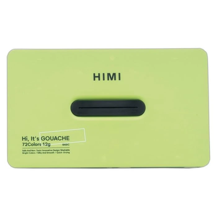 HIMI Twin Cup Gouache Set, 72 Colours Apple Green Case, Art, Painting, Gift, Artist Supplies, Artwork, Paint Set for Artists, Hobbyists
