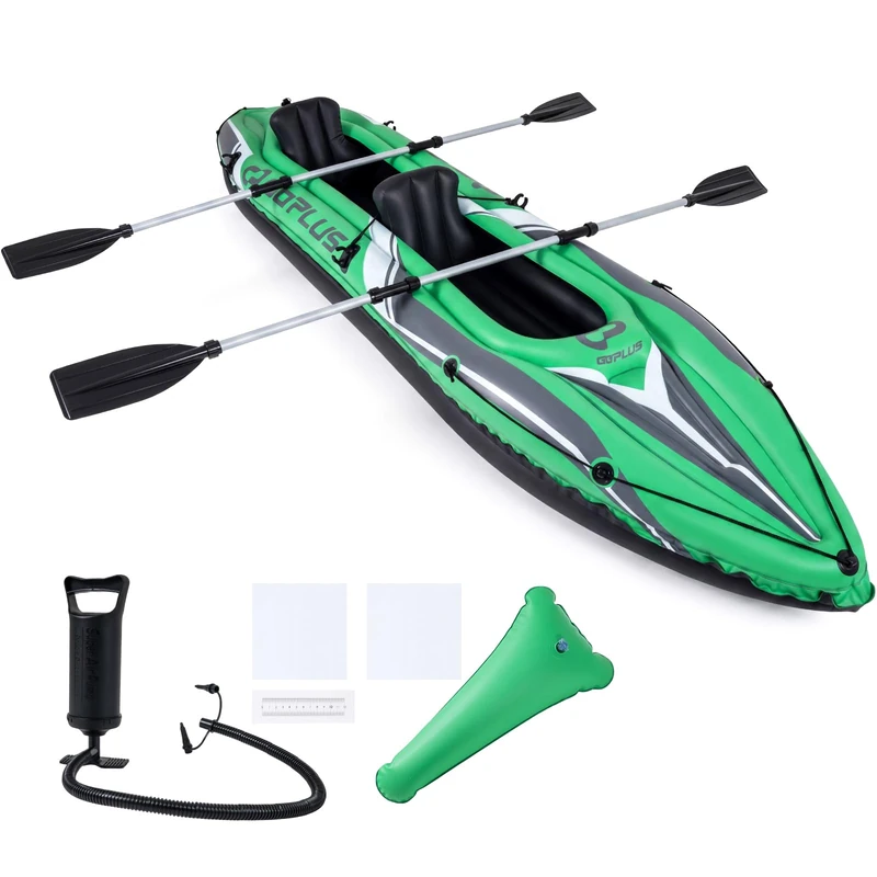 SPOTRAVEL 11.5FT Inflatable Kayak Set (Green, 350 x 78 x 47 cm)