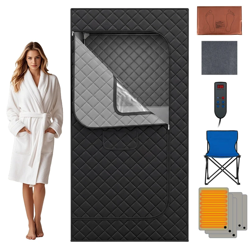 HOMFME Portable Infrared Sauna Box, Full Body Sauna Tent with 3/4 Heaters
