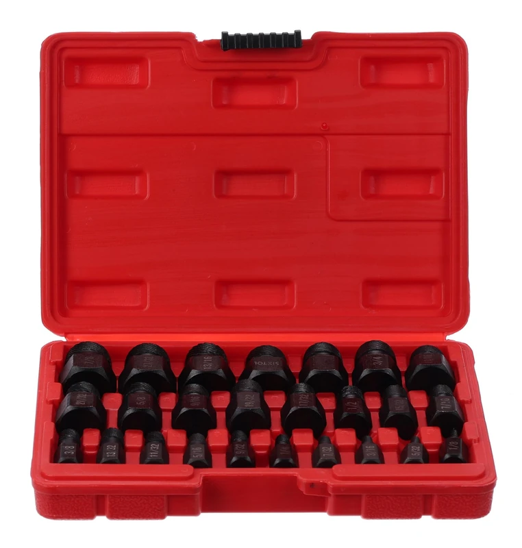 SIXTOL Mechanic Nut Remover 2 | Screw and Nut Extractor Set 25 Pieces