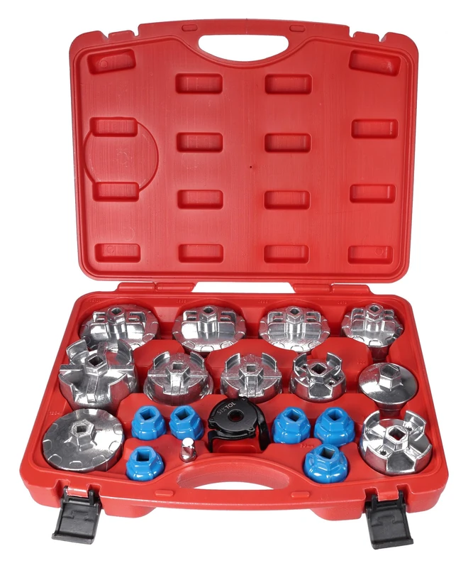 SIXTOL Mechanic Oil Wrench 19 | Oil Filter Cap Set for Oil Filter Disassembly | 19-Piece Set