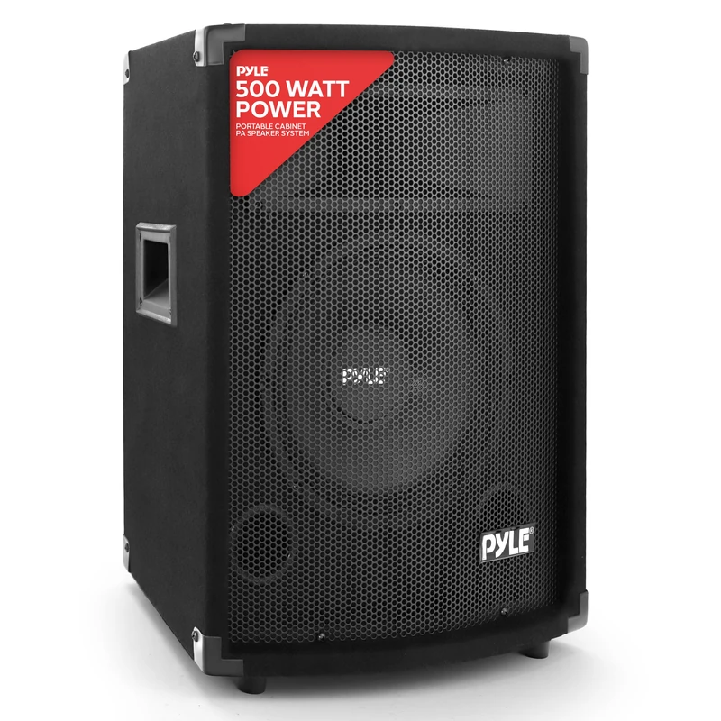 Pyle Outdoor Speakers – 500W PA Speaker System, Portable Bluetooth Outdoor Speakers, 25cm Woofer, 3.8cm Kapton VC, Dual Tweeters, Suitable for Parties, 13.5cm 2-Way