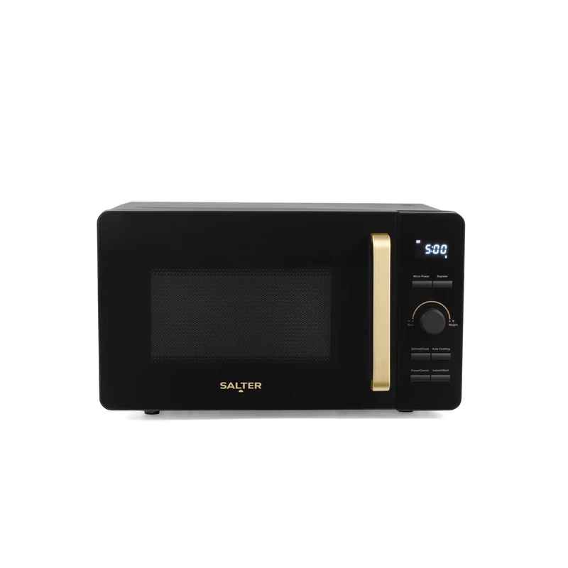 Salter Alchemy Digital Microwave Oven, 800 W, 20 L Countertop Microwave, Black, 8 Auto Cooking Presets, 5 Power Levels, 60-Minute Timer, LED Display