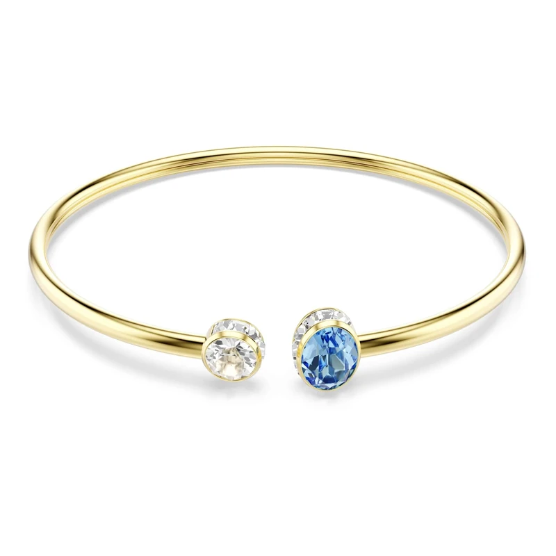 Swarovski Chroma Bangle, Mixed Cuts, Multicolored, 18k Gold Finish