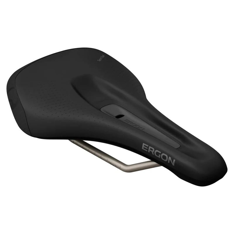 Ergon SMS Sport Gel MTB Womens Bicycle Saddle with TiNox XP Rails, Black, Size Medium/Large