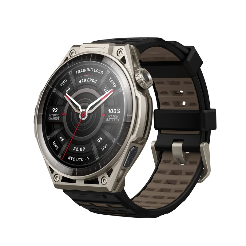 Amazfit Balance Ultra 49mm GPS Smartwatch, 5 Buttons, 1.5" AMOLED Sapphire Glass, Titanium Case, Flashlight, 30-Day Battery, NFC, 64GB, 180+ Sports, Hybrid Training & HYROX, 10 ATM for Android & iOS