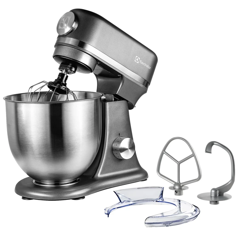 Electrolux 6.5L Die Cast Stand Mixer, 1600W 8 Speed Planetary Food Mixer with Stainless Steel Bowl, Grey