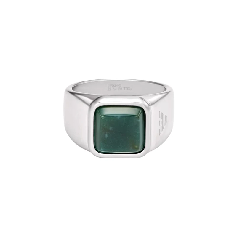 Emporio Armani Men's Silver-Tone Ring, EGS331704010