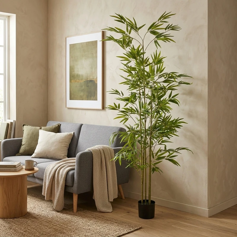 Well Home Large Realistic Decorative Artificial Plant for Indoors: Artificial Bamboo 190cm