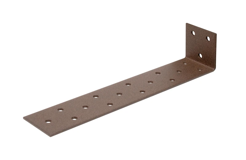 Alberts 822217 Duravis® Flat Steel Concrete Anchor, Rust Brown, Duplex Coated, Size 205 x 40 x 40 mm, Set of 10 - Image 1