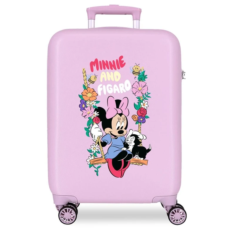 Disney Joumma Minnie Cute & Fun Cabin Suitcase Lilac 38x55x20 cm Hard-Shell ABS Side Combination Lock 34L 2.6kg 4 Double Wheels Hand Luggage
