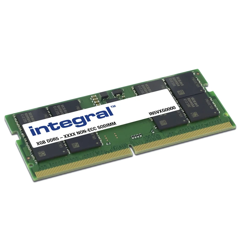 Integral 64GB DDR5 Laptop RAM 5600MHz PC5-44800 SODIMM 262-Pin Memory Upgrade, CL46 1.1V, Non-ECC Unbuffered, High Performance Notebook RAM for Gaming, Multitasking, Intel & AMD Compatible