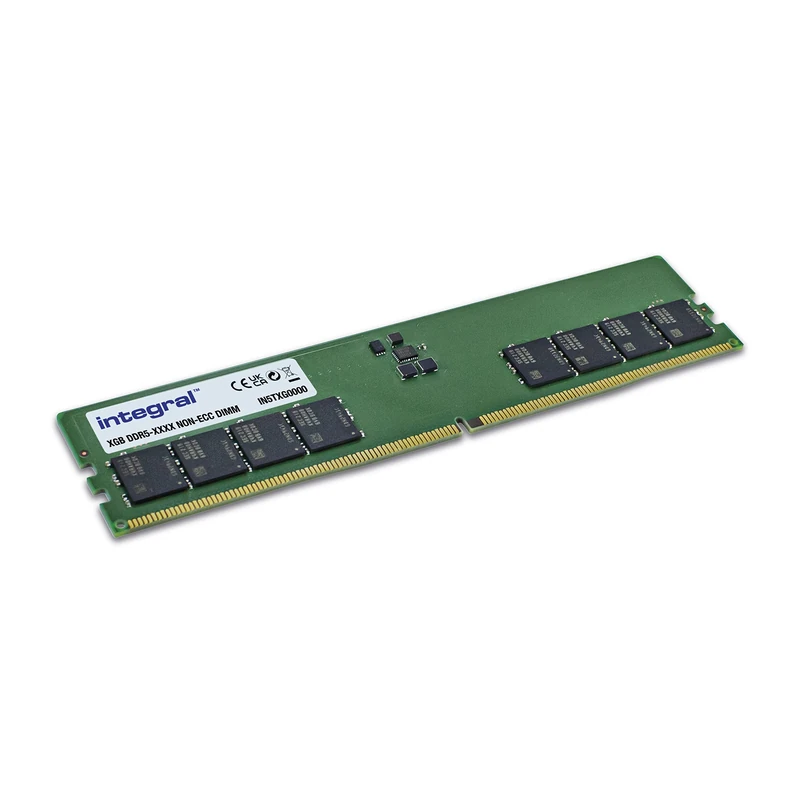 Integral 64GB DDR5 Desktop RAM 5600MHz PC5-44800 DIMM 288-Pin Memory Upgrade, CL46 1.1V, Non-ECC Unbuffered, High Performance PC RAM for Gaming, Content Creation, Intel & AMD Compatible