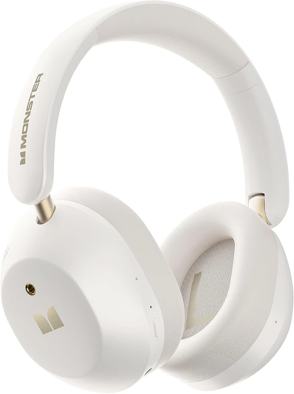Monster MS-Persona6W Wireless Bluetooth 6.0 Over-Ear Headphones with ANC, HiFi Stereo Audio, 60 Hours Battery Time, 3 EQ Modes, White - Image 1