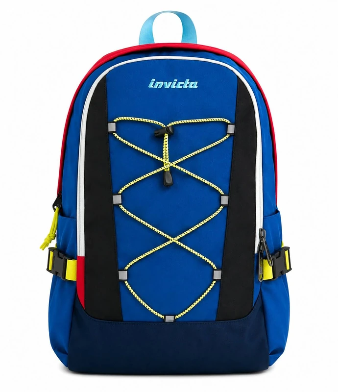 Invicta ACT Plus Flash Backpack 25L, Laptop Backpack for Men and Women, Computer Compartment, 15.6 Inches Reinforced Bottle, Travel Work Leisure, Blue Multicolour - Image 1