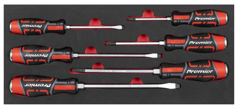 Sealey Premier Hammer-Thru Screwdriver Set with Tool Tray 6pc - TBT54